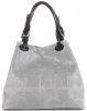 Bőr táska shopper bag Vittoria Gotti világosszürke V692754